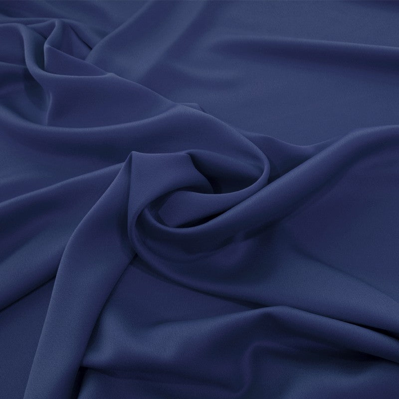 Stoff New Crepe Satin Nachtblau - Ribes y Casals