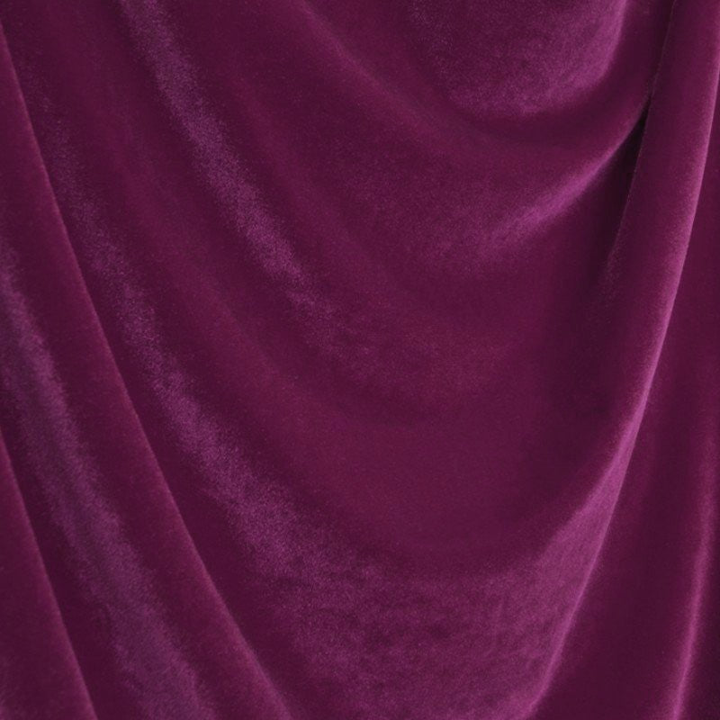 Fuchsia New Velvet Stretch Fuchsia Stoff - Ribes y Casals