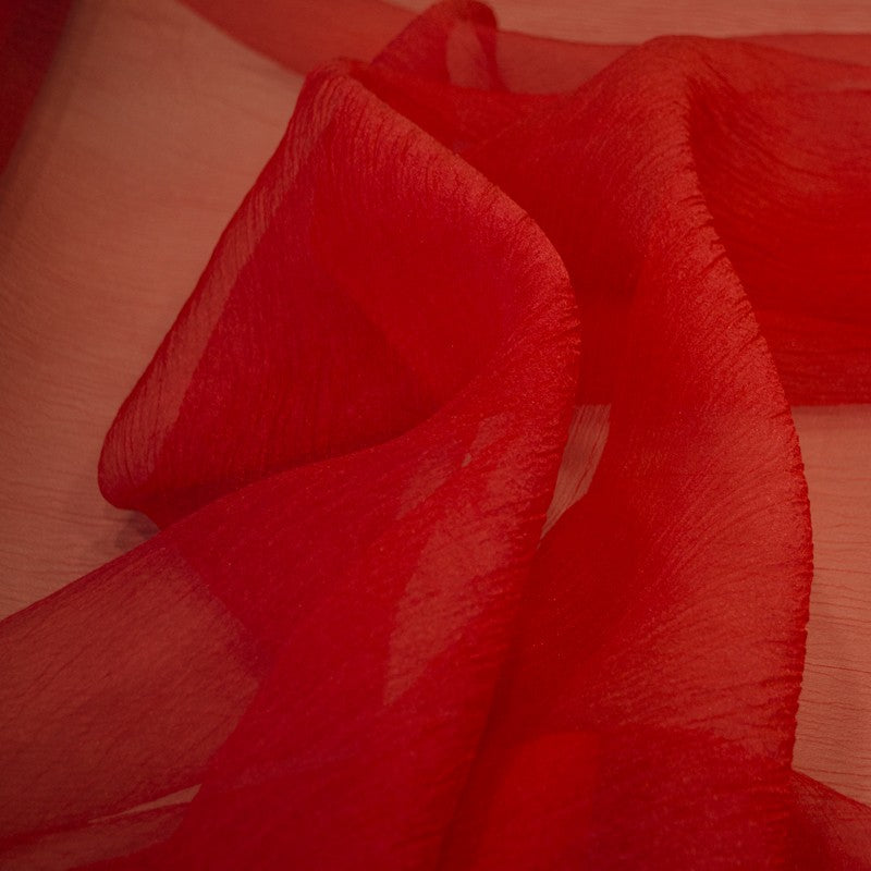 Roter Crush Organza-Stoff - Ribes y Casals