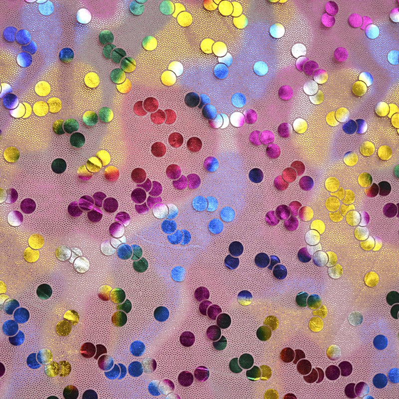 Roter Organza-Stoff mit Polka-Dot-Druck - Ribes y Casals