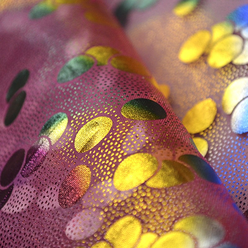 Roter Organza-Stoff mit Polka-Dot-Druck - Ribes y Casals