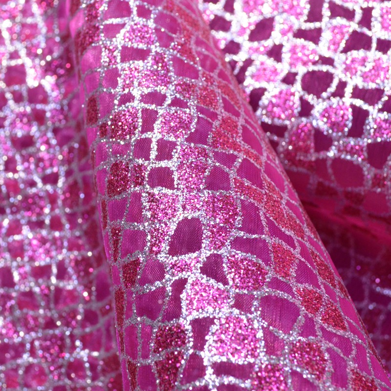 Fuchsia Lamé Organza-Stoff Fuchsia - Ribes y Casals