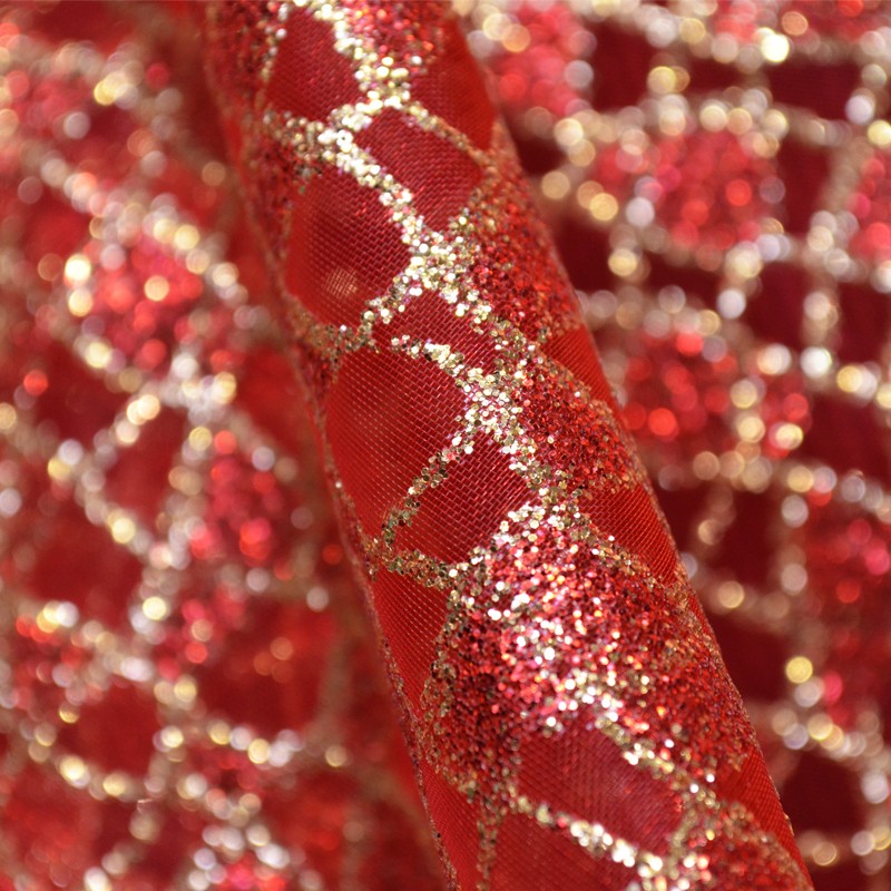 Organza-Lamé-Stoff Rot - Ribes y Casals