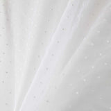 Optisch weißer bestickter Plumeti-Stickerei Organza-Stoff - Ribes y Casals