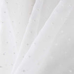 Optisch weißer bestickter Plumeti-Stickerei Organza-Stoff - Ribes y Casals