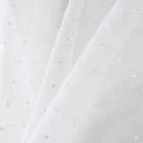 Optisch weißer bestickter Plumeti-Stickerei Organza-Stoff - Ribes y Casals