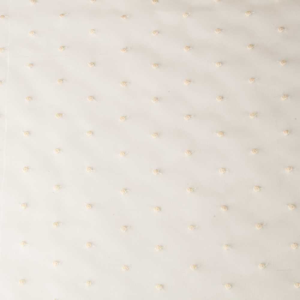 Ecru Gestickter Plumeti Gestickter Organza-Stoff - Ribes y Casals