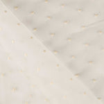 Ecru Gestickter Plumeti Gestickter Organza-Stoff - Ribes y Casals