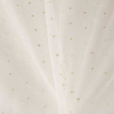 Ecru Gestickter Plumeti Gestickter Organza-Stoff - Ribes y Casals