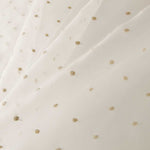 Ecru Gestickter Plumeti Gestickter Organza-Stoff - Ribes y Casals