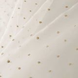 Ecru Gestickter Plumeti Gestickter Organza-Stoff - Ribes y Casals