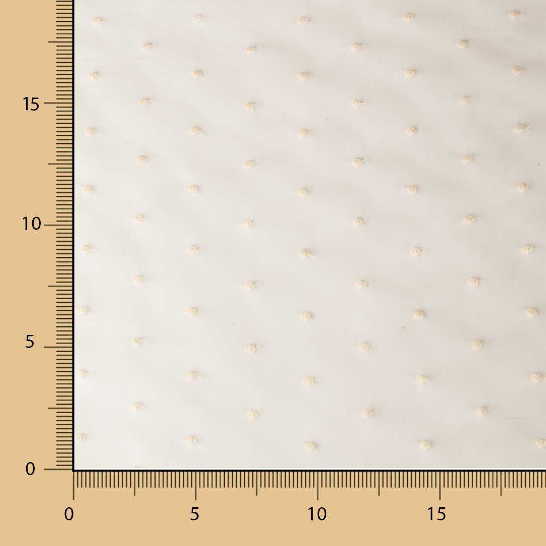 Ecru Gestickter Plumeti Gestickter Organza-Stoff - Ribes y Casals