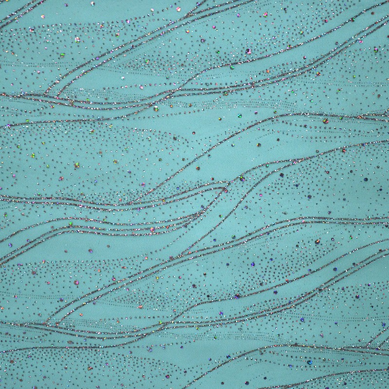 Glitzer-Organza-Stoff Aquamarin - Ribes y Casals