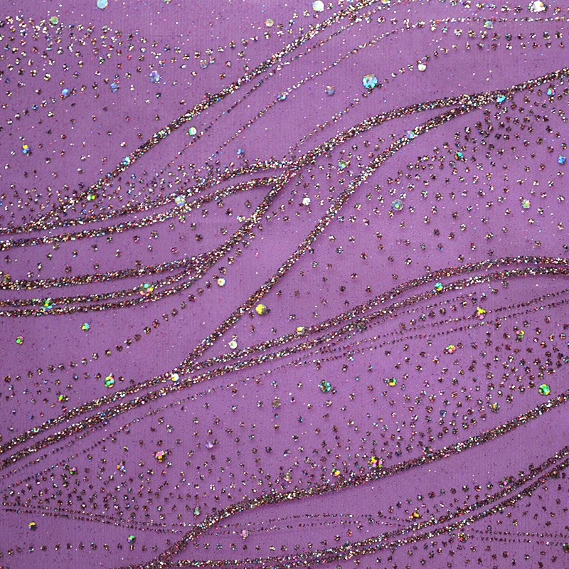 Lila Glitzer Organza-Stoff - Ribes y Casals
