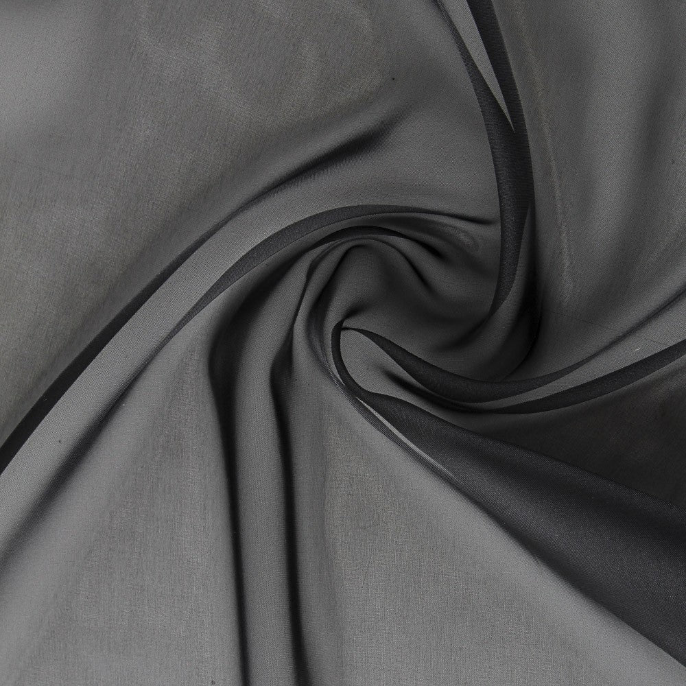 Schwarzer Satin-Organza-Stoff - Ribes y Casals