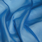 Natürlicher Seiden-Organza-Stoff Blau - Ribes y Casals
