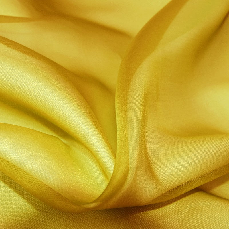 Gold Natürlicher Seidenorganza-Stoff - Ribes y Casals