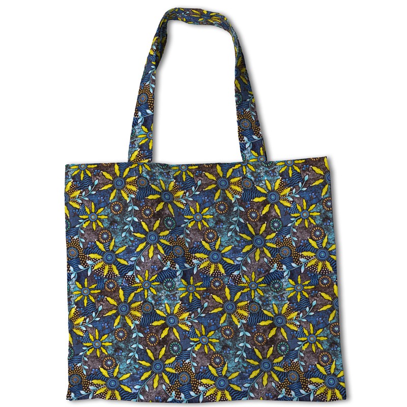 Afrikanischer Patchwork-Stoff Blau - Ribes y Casals