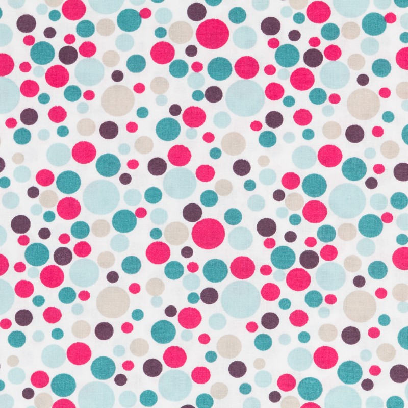 Patchwork-Stoff Fuchsia Kreise - Ribes y Casals
