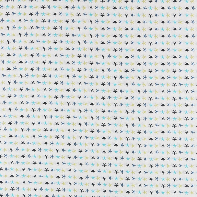 Patchwork-Stoff Blaue Sterne Grün - Ribes y Casals