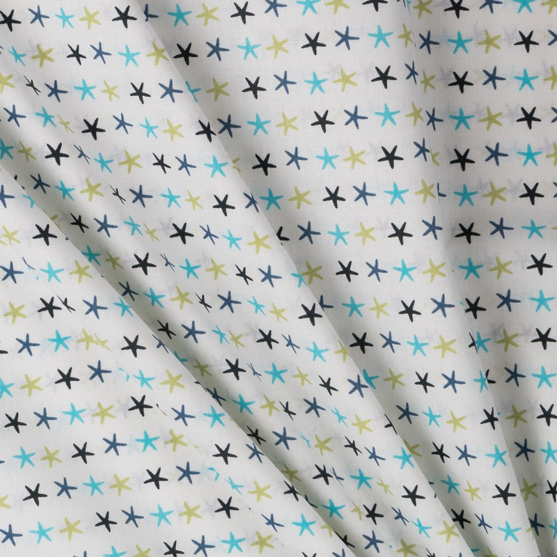 Patchwork-Stoff Blaue Sterne Grün - Ribes y Casals