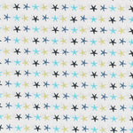 Patchwork-Stoff Blaue Sterne Grün - Ribes y Casals
