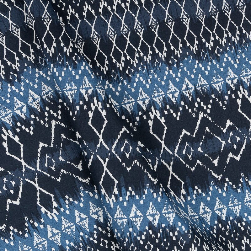 Blauer ethnischer Patchwork-Stoff - Ribes y Casals