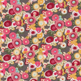 Grauer floraler Patchwork-Stoff - Ribes y Casals
