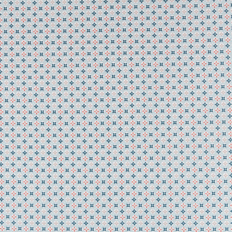 Blauer geometrischer Patchwork-Stoff - Ribes y Casals