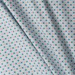 Blauer geometrischer Patchwork-Stoff - Ribes y Casals