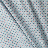 Blauer geometrischer Patchwork-Stoff - Ribes y Casals