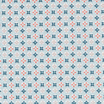 Blauer geometrischer Patchwork-Stoff - Ribes y Casals