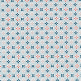 Blauer geometrischer Patchwork-Stoff - Ribes y Casals