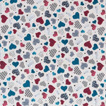 Patchwork-Stoff Gorjuss Ecru Herz - Ribes y Casals