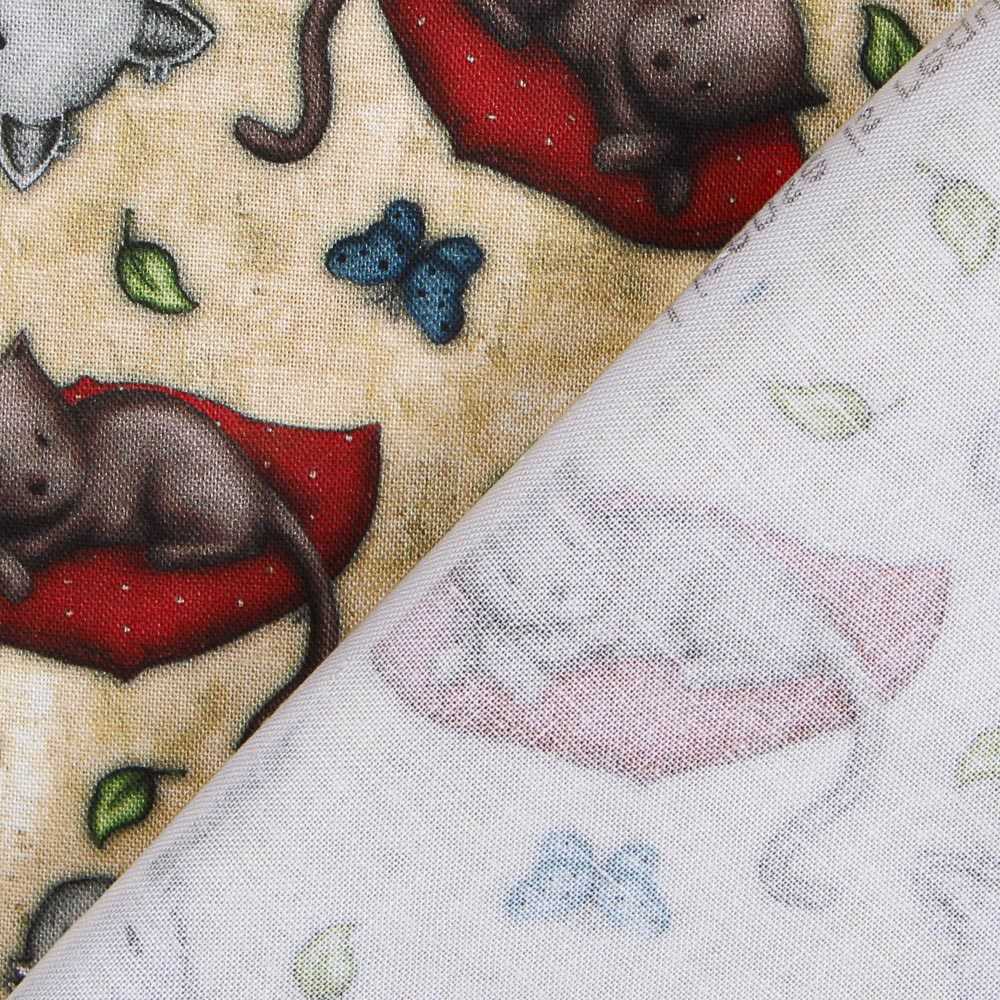 Patchwork-Stoff Gorjuss Kätzchen Beige - Ribes y Casals