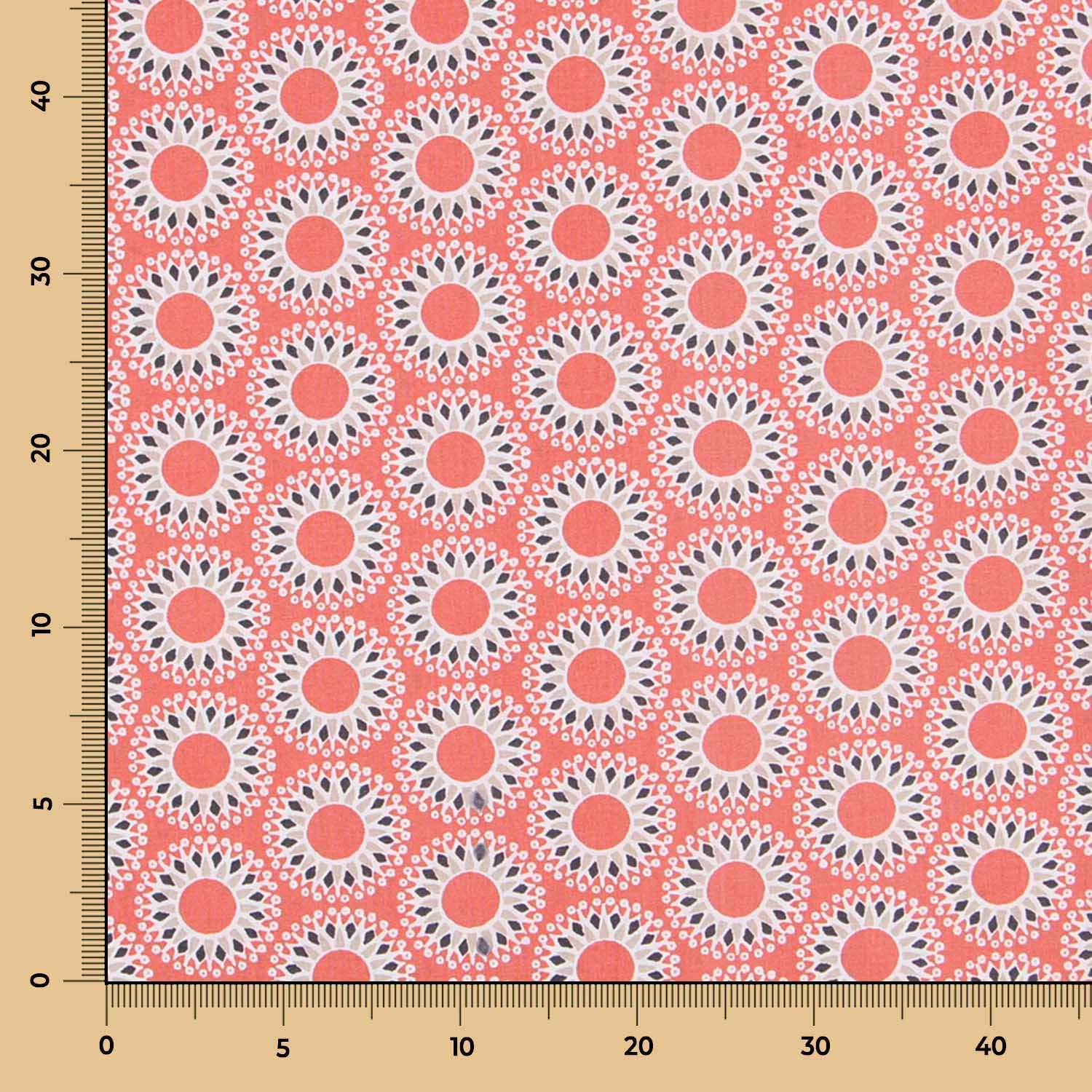 Patchwork-Stoff Malawa Orange - Ribes y Casals