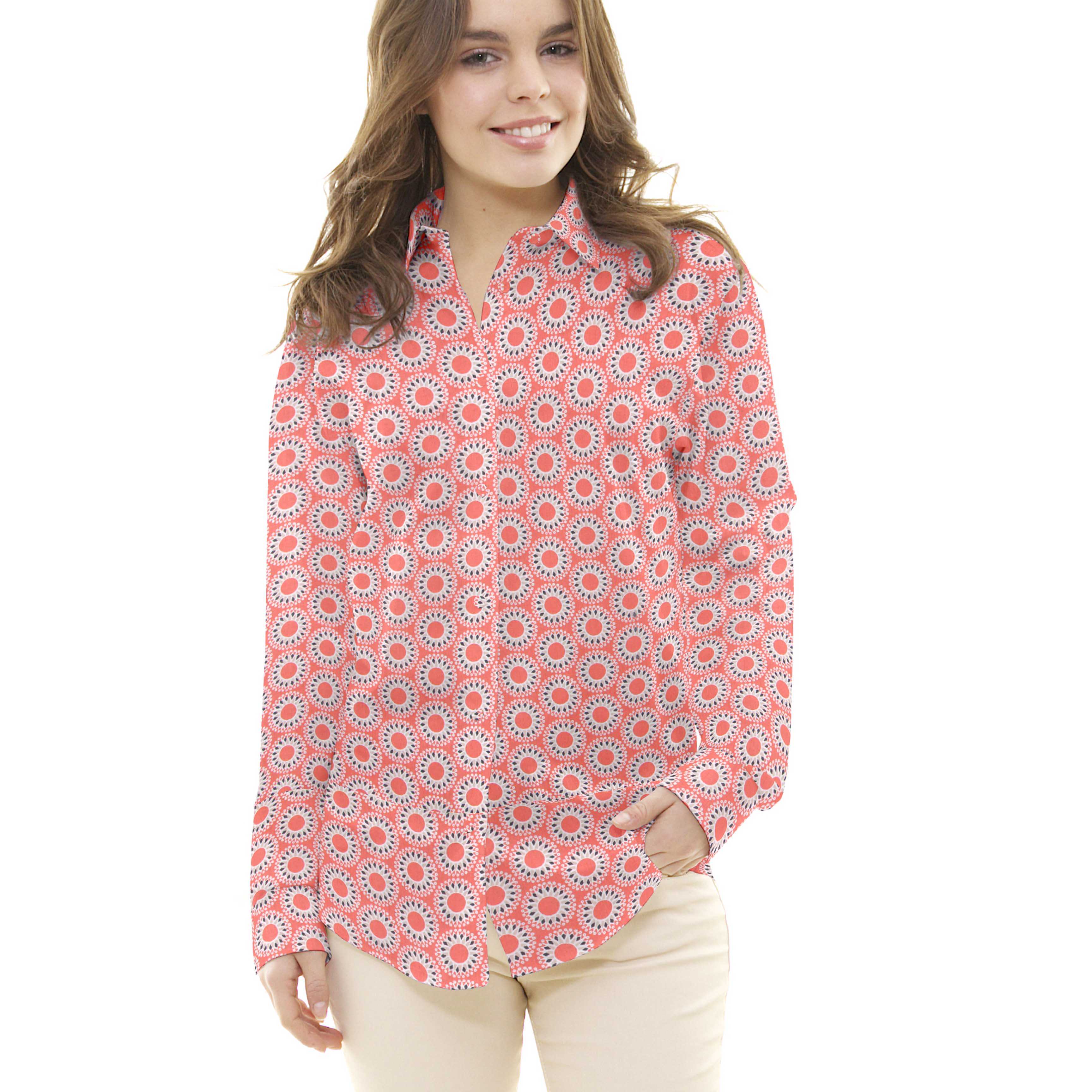 Patchwork-Stoff Malawa Orange - Ribes y Casals