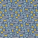 Patchwork-Stoff Großbuchstaben Blau - Ribes y Casals