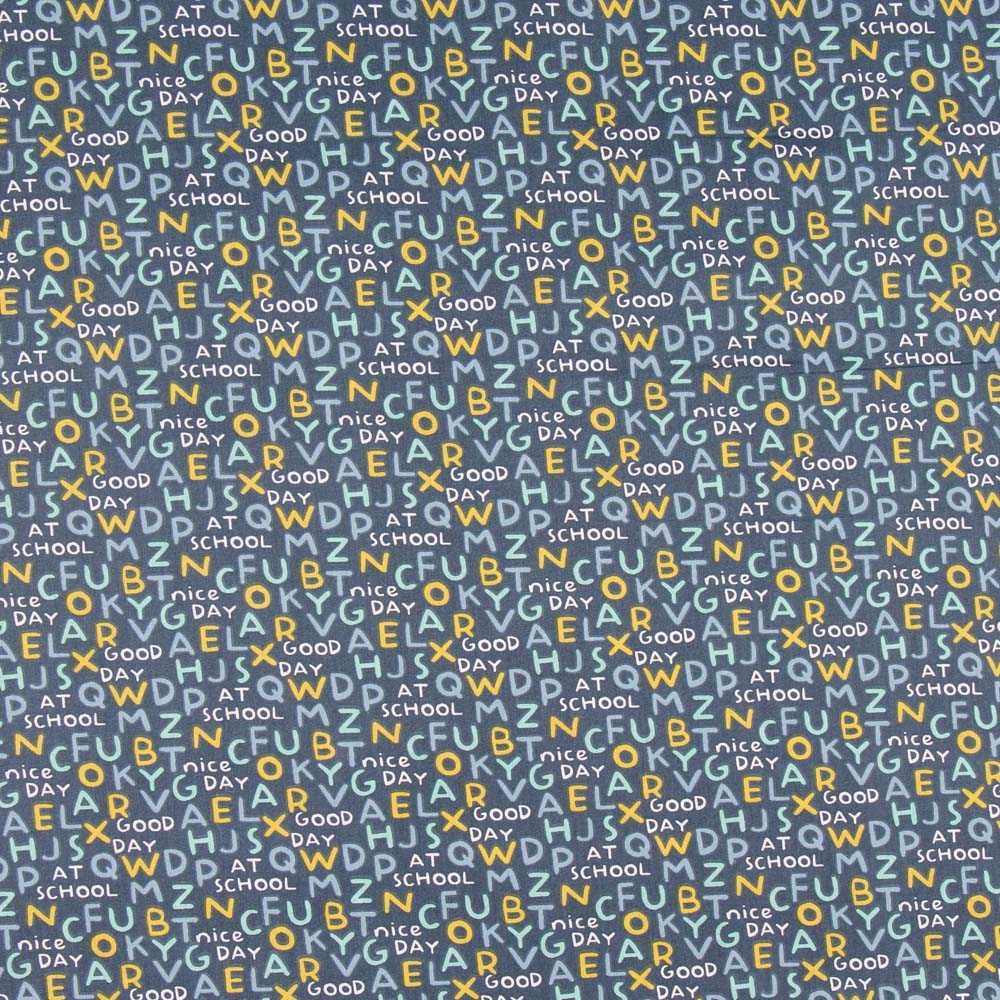 Patchwork-Stoff Großbuchstaben Blau - Ribes y Casals