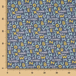 Patchwork-Stoff Großbuchstaben Blau - Ribes y Casals