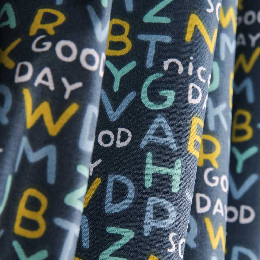 Patchwork-Stoff Großbuchstaben Blau - Ribes y Casals