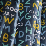 Patchwork-Stoff Großbuchstaben Blau - Ribes y Casals