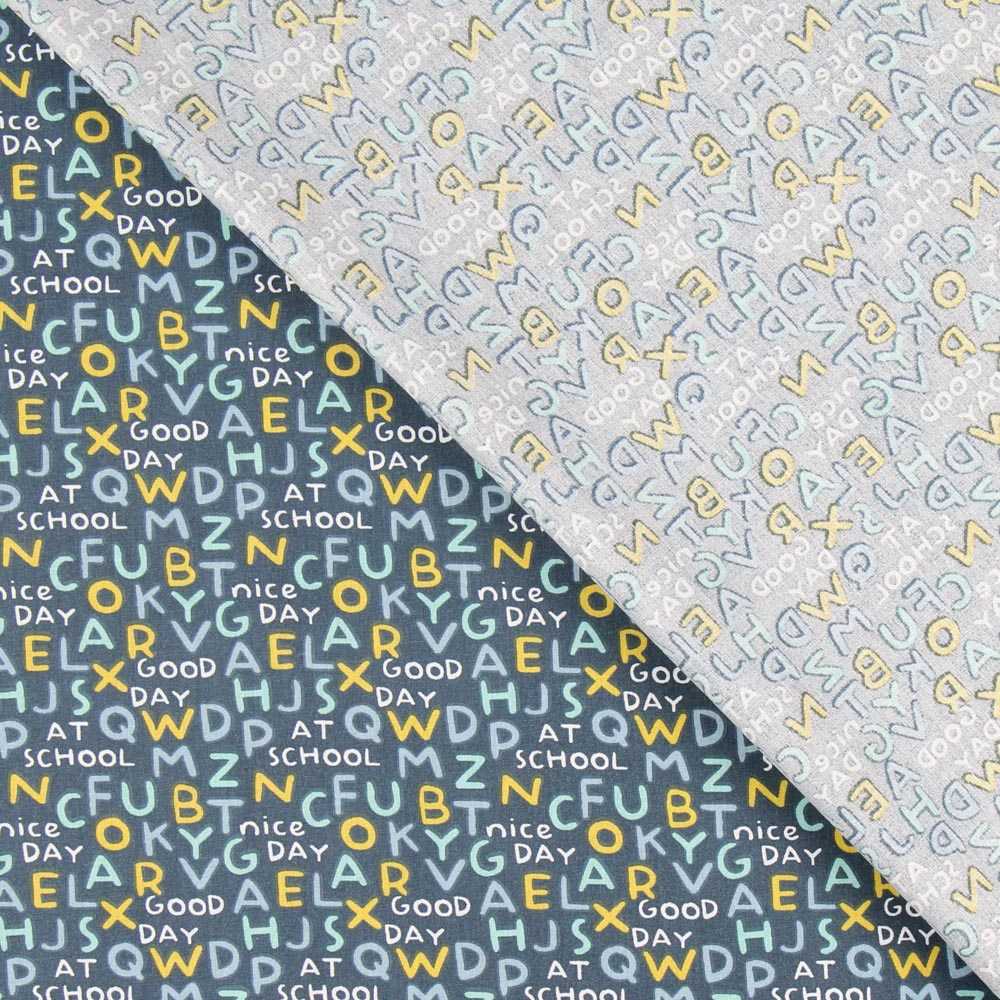 Patchwork-Stoff Großbuchstaben Blau - Ribes y Casals