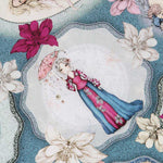 Patchworkstoff Mirabelle Midnight Garden Aquamarin - Ribes y Casals