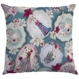 Patchworkstoff Mirabelle Midnight Garden Aquamarin - Ribes y Casals