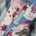 Patchworkstoff Mirabelle Midnight Garden Aquamarin - Ribes y Casals