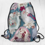 Patchworkstoff Mirabelle Midnight Garden Aquamarin - Ribes y Casals