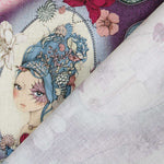 Mirabelle Patchwork-Stoff Midnight Garden Lila - Ribes y Casals