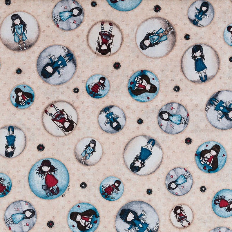 Patchwork-Stoff Gorjuss Puppe Ecru - Ribes y Casals