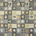 Patchwork-Stoff Weihnachten Grau - Ribes y Casals